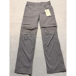 Rei Coop Kids Medium Gorpcore Sahara Convertible Pants Asphalt Grey Hike Trail